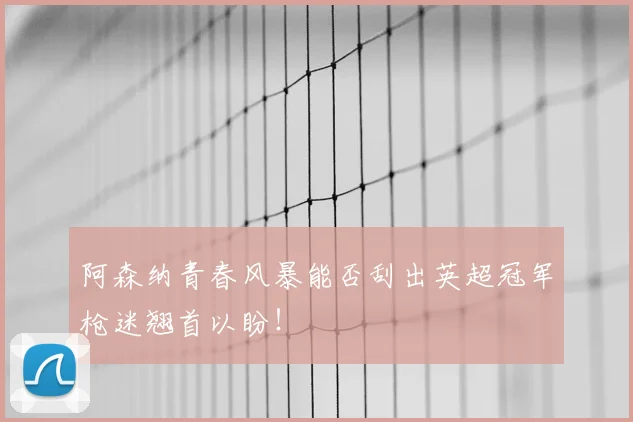 阿森纳青春风暴能否刮出英超冠军枪迷翘首以盼！